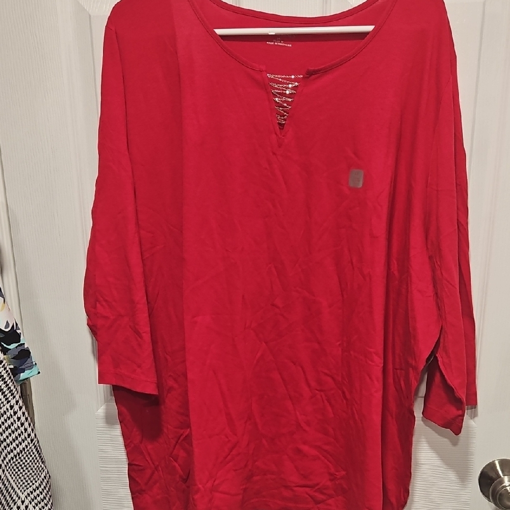 Catherines Vibrant Red Plus Size Top